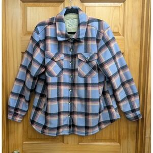 SAGE Collective Men XL Jacket Fleece Lining Balance Energy Flow Button Front